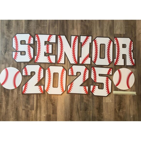 Senior 2025 Lawn Letters Outdoor Decor Graduation Party Signs 14x11 - Picture 2 of 10